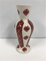 Ceramic vase. 9” tall