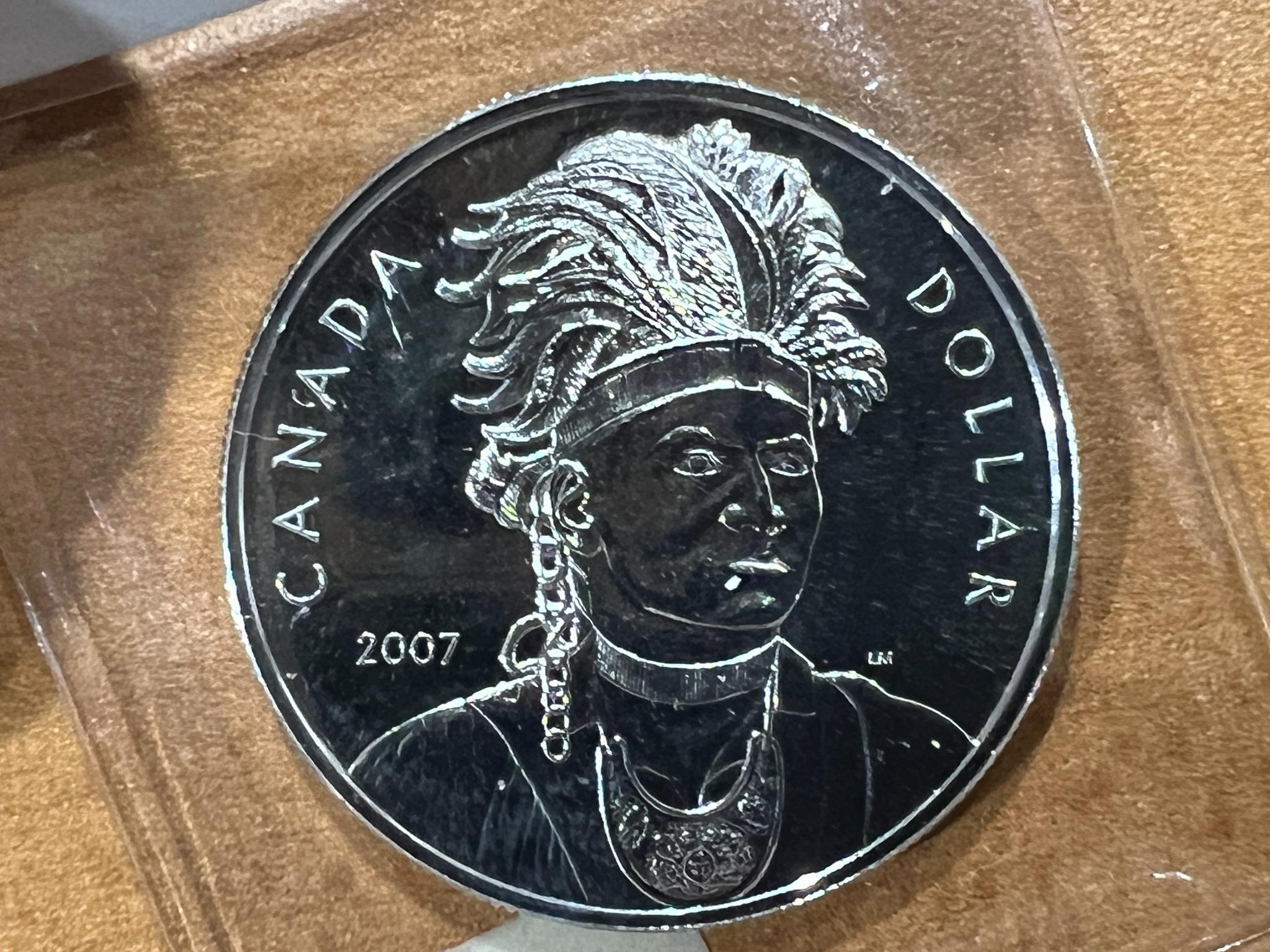 2007 Cdn Proof Like Silver Dollar