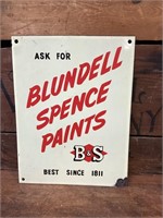 Blundell Spence Paints Enamel Sign