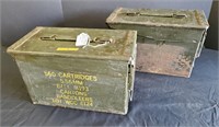 (2) Metal Ammo Cans