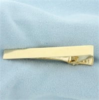 Engravable Tie Bar Clip in 14k Yellow Gold
