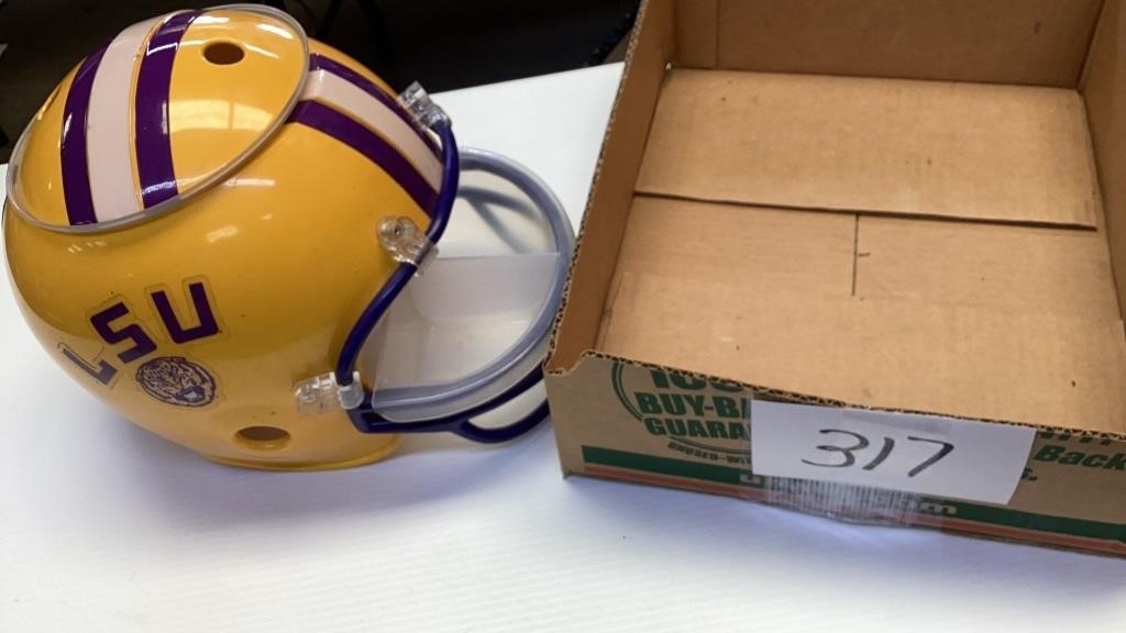 LSU chips and dip serving helmet