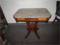 Antique marble top small table.