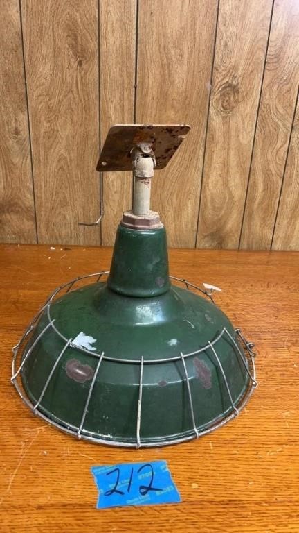 Vintage Benjamin industrial green porcelain light