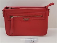 Small Red 100% PU GUESS Los Angeles Clutch Purse