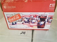 Collection of Coca Cola Glasses org. box