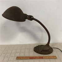 1930'S DESK LAMP- INDUSTRIAL - CAST BASE