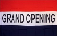 Grand Opening Flag 3' X 5' Deluxe Indoor Outdoor