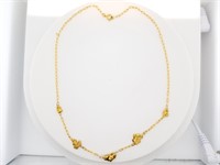 Alaskan gold nugget necklace, nuggets are 18kt gol