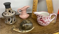 4 ceramic and pottery pieces