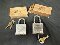 2 U.S. YGM Military NOS Locks With Keys