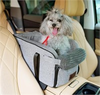 (13.7" x 6.29" - grey) Dog Car Seat for Small