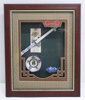 Shadow Box of Traditional Asian Utensils