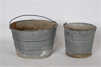 Vintage Galvanized Buckets