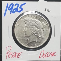 1925 90% Silver Peace $1 Dollar