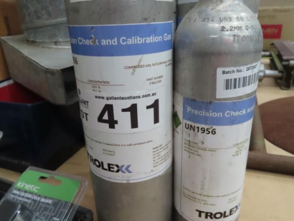 4 Toolex Precision Check & Calibration Gas Bottles