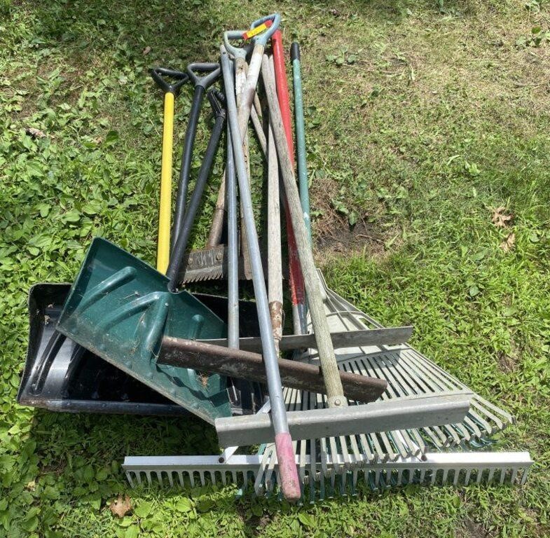 Assorted Yard Tools Inc. Plastic Snow Shovels,