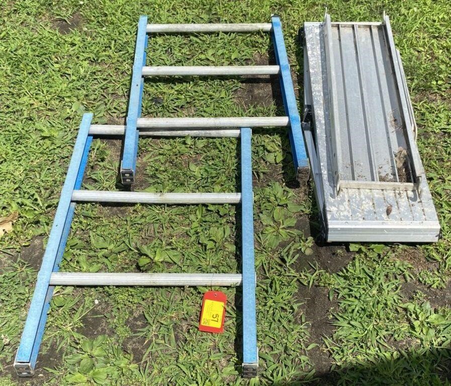 Keller Aluminum Platform Ladder and 6ft Fixed