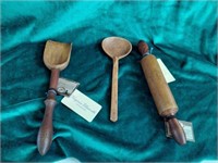 Treenware utensils lot