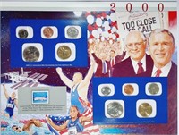2000 US Mint set & State Quarters in display