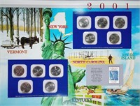 2001 & 2003  State Quarters in display