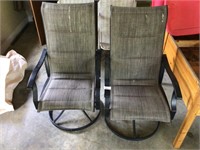 2 swivel  patio chairs