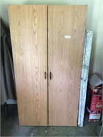 Pressed wood storage cabinet - 37 in x 72 in tall