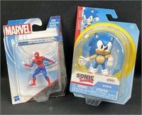 Sonic & Spiderman Mini Figures in Hanger Packs