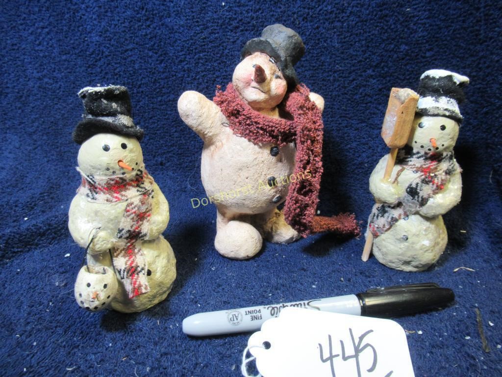 (3) VINTAGE VARIOUS SNOW GUYS