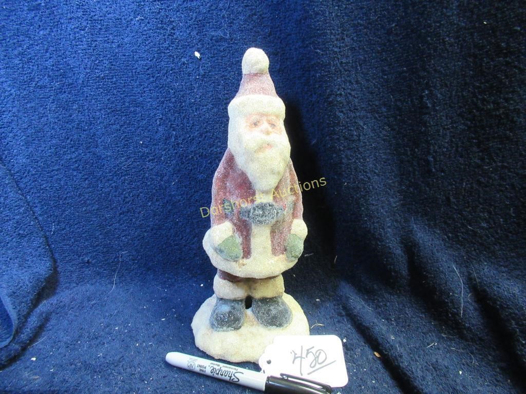 VINTAGE PAPER MACHE FROSTY SANTA - 10"H