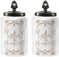 DAMAGED $65 Ceramic Canister Set 2