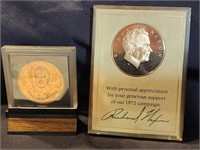 1969 Richard Nixon bronze Inaugural token by US
