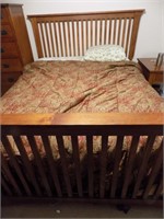 Mission oak style bed