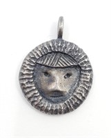 Sterling Silver Inuit Face Pendant