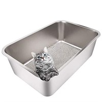 Yangbaga Stainless Steel Litter Box for Cat and Ra