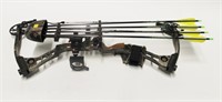 Matthews left hand camo compound bow with arrows