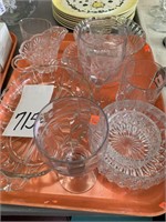 LOT OF MISC PRESSED GLASS