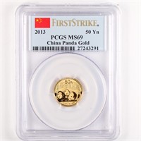 2013 Gold 1/10oz Panda PCGS MS69