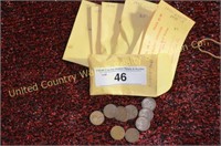(9) 1946 Wheat Pennies; (19) 1945 Wheat Pennies; (