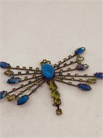 4" Dragonfly Rhinestone Broach