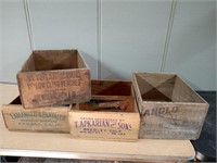 4-WOOD ADVERTISING CRATES / BOXES