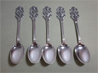 5 Euro Silver Spoons Marked .830 -51.4g