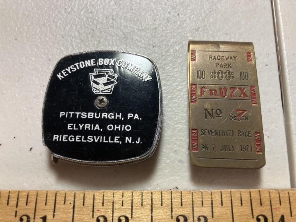 Belt clip and tape measure collectibles