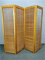 Solid Wood Louvered Screen - Room Divider