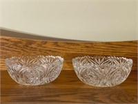 Pair of Vintage Pressed Glass Bowls