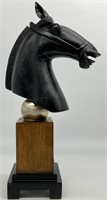 Modern Horse Bust on Stand