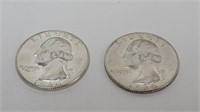 (2) 1964 Quarters 90% Silver