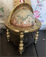 Brass tabletop globe