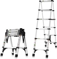 ULN - RIKADE Telescoping Ladder, Heavy Duty A-Fram