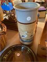 Pottery Bird Vase